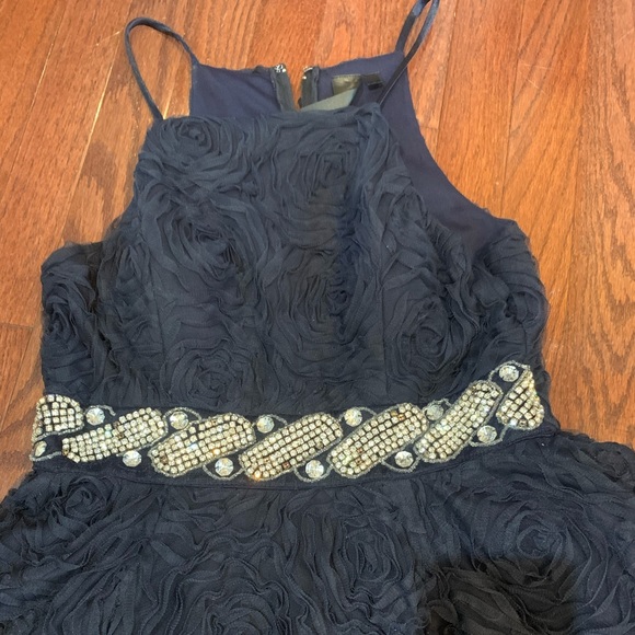 Spaghetti straps, short cocktail dress with - Picture 2 of 3